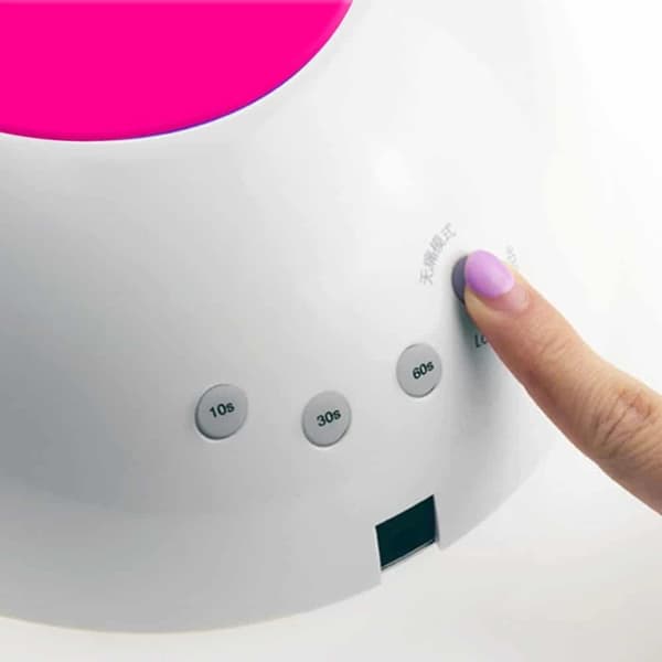 Neglelampe m/UV-LED, timer og støttepute