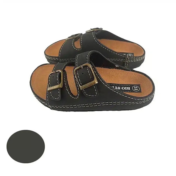Sandaler för barn med remmar, modell Bio Style - brun eller marinblå Svart
