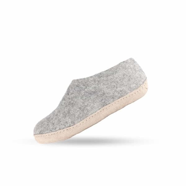 Ulltofflor (100% ren ull) med mockasula Blå Blå / 42
