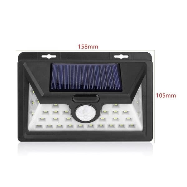 LED solcellevegglampe med sensor