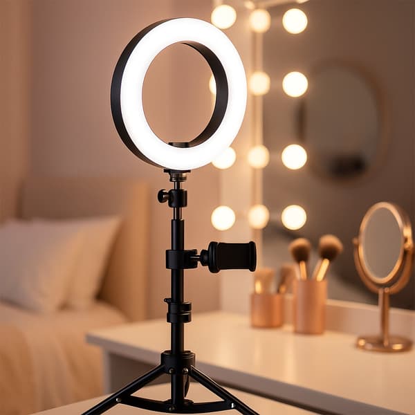 Ring light - 3 lysindstillinger - QX-260 Silver 180 cm.