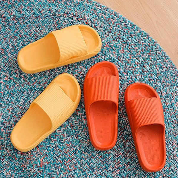 Tofflor - Stilfulla &amp; Mjuka för Dam/Herr - flera färger (känd som Happy Flops) Beige 34/35