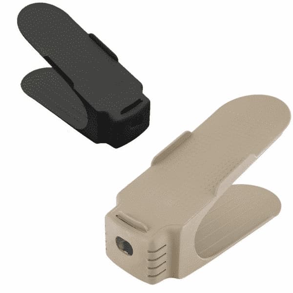 Plassbesparende sko-organisator (sort) - 5 stk. pakke