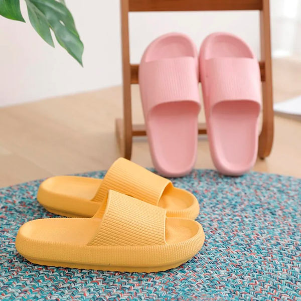 Tofflor - Stilfulla &amp; Mjuka för Dam/Herr - flera färger (känd som Happy Flops) Pink 36/37
