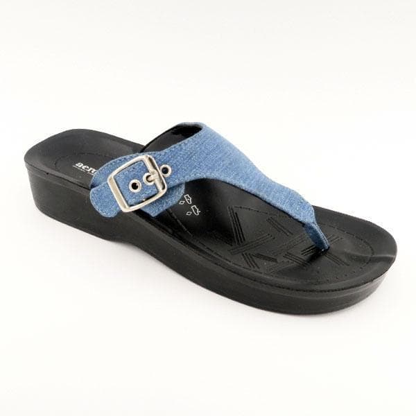 Sandaler Aerosoft model Light Blue Canvas m/tåsplit 41