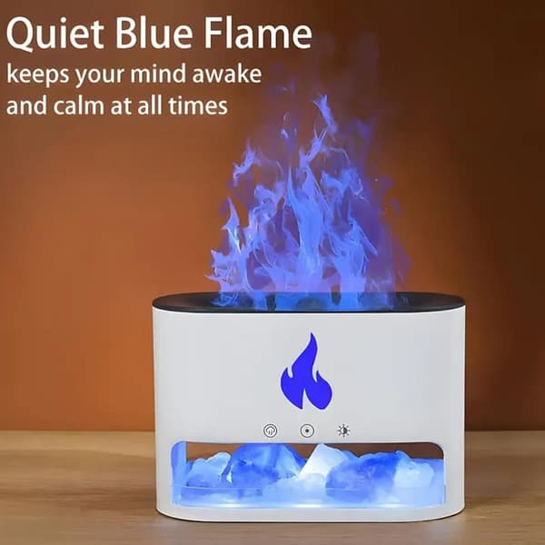 Vulkan Luftfuktare & Aroma Diffuser 240 ml med Kristallsalt Vit