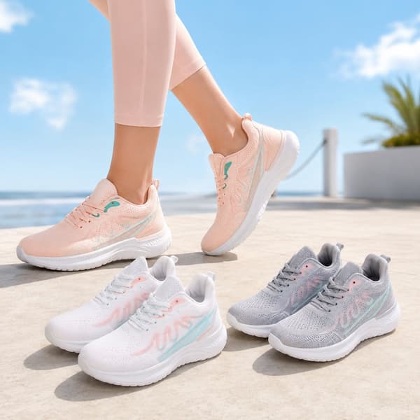 Sneakers til kvinner – lette og pustende til hverdag og trening Grå