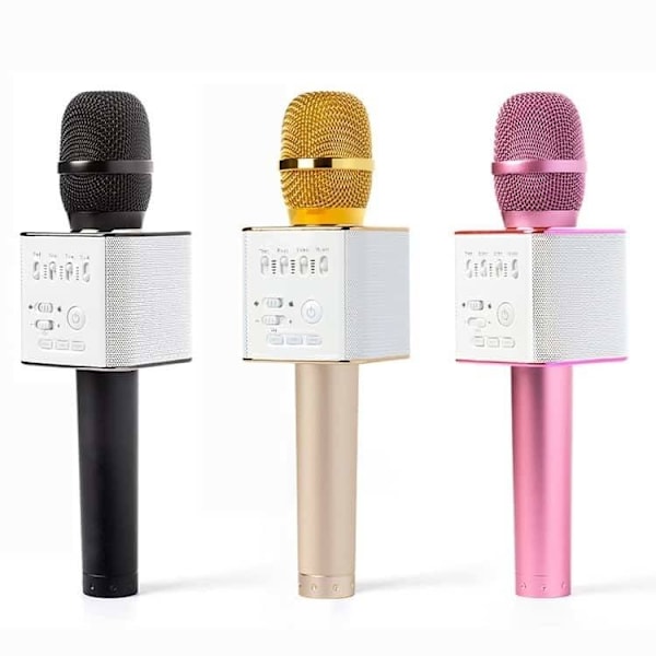 Karaoke Mikrofon Bluetooth med högtalare Rosa