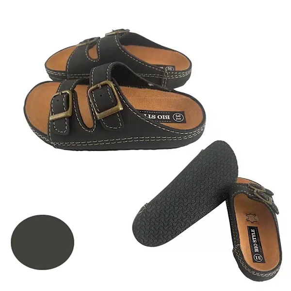 Sandaler för barn med remmar, modell Bio Style - brun eller marinblå Svart