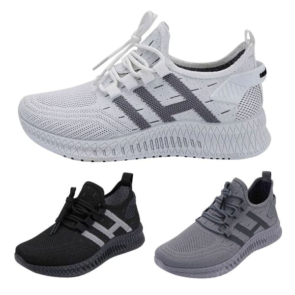 Løbesko/Sneakers til mænd, åndbare og stødabsorberende White EU 45 / Vit