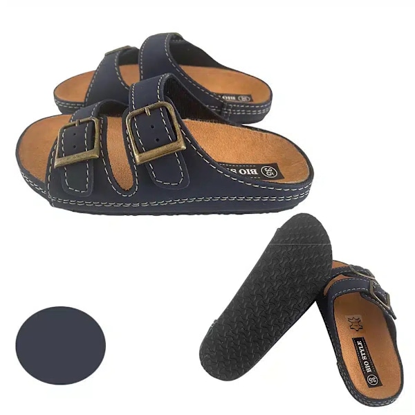 Sandaler för barn med remmar, modell Bio Style - brun eller marinblå Svart