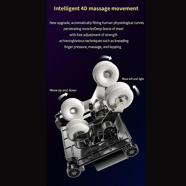 Massagestol 4D Lyx+ med SL-teknik, Värmeterapi, Röstkontroll & Touchskärm