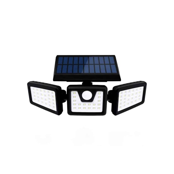 LED-lampa med 3 kraftfulla lampor (74 lysdioder) &amp; rörelsesensor