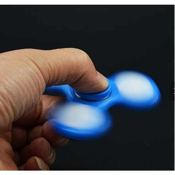 Fidget Spinner med LED Lys Svart