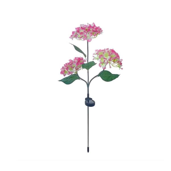 Solcelle-hortensia havelamper White