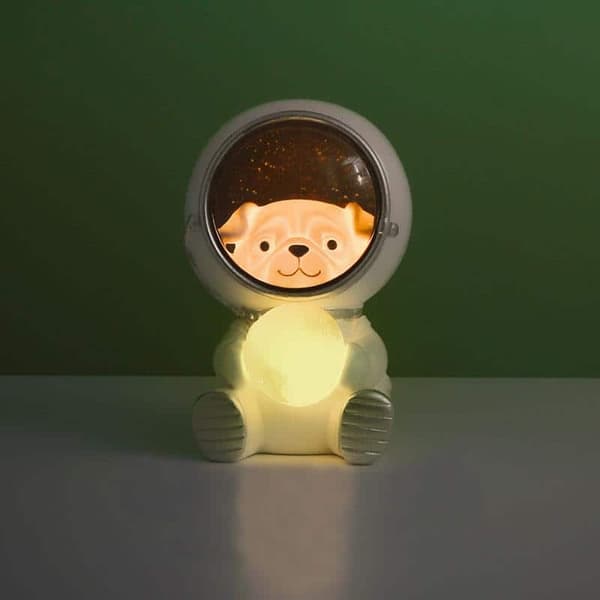 LED Astronaut natlys med dyr Warm white