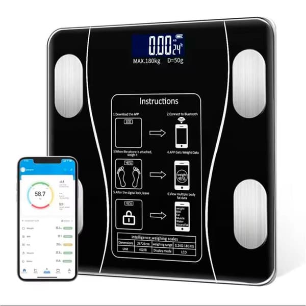Badevekt (180 kg) Pro - BMI-funksjon & Bluetooth