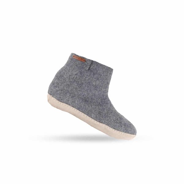 Ullstövlar (100% ren ull) med mockasula Mörkgrå Mörkgrå / EU 44