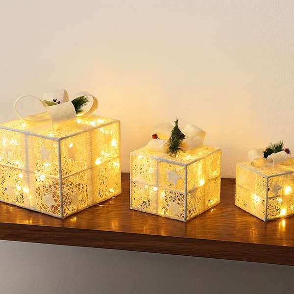 LED-presentask, Transparent - Set om 3 -