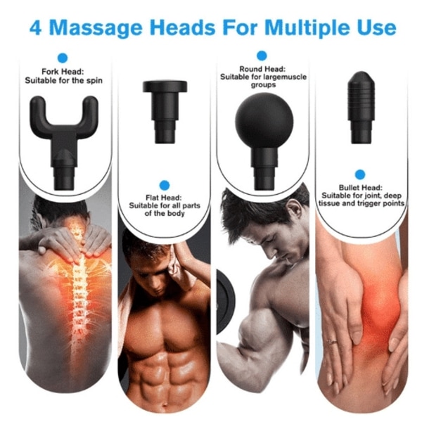 Massagepistol för ömma muskler Silver