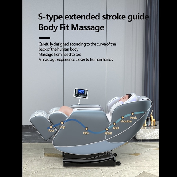 Massagestol 8D med Zero Gravity och Värmeterapi