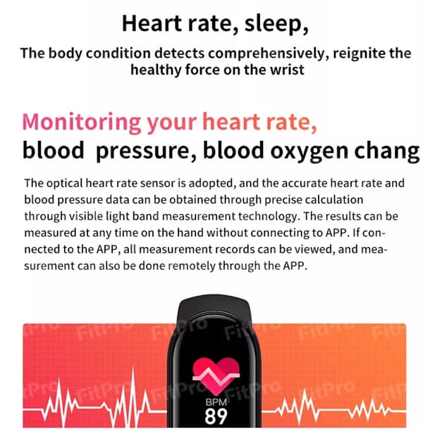 Smartwatch m/Puls- & blodtrykksmåler Green