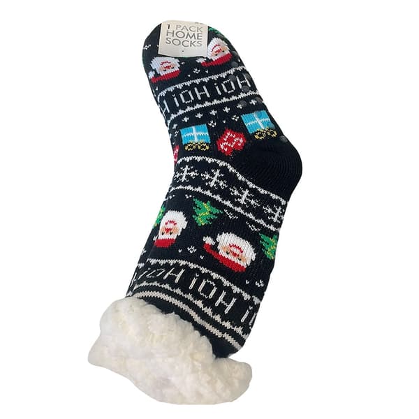 Mysiga julstrumpor - Olika tryck - Unisex - Röd med älg EU 35-38