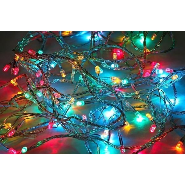 Solcellsdriven LED-ljuskedja m/100 LED (flera färger) 9 meter Gul