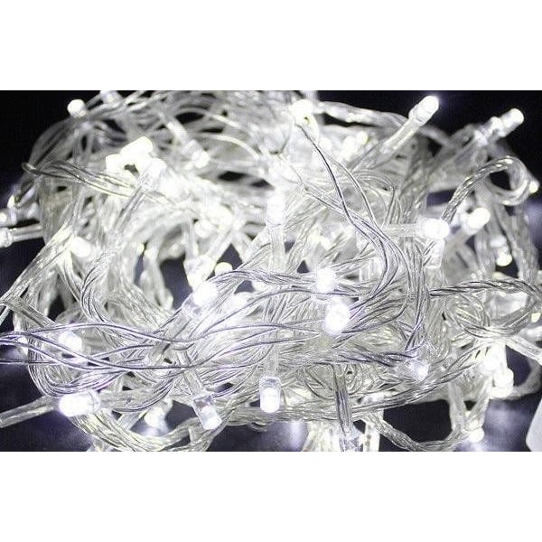 Solcellsdriven LED-ljuskedja m/100 LED (flera färger) 9 meter Blå