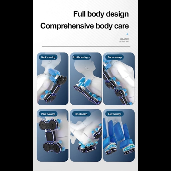 Massagestol 8D med Zero Gravity och Värmeterapi