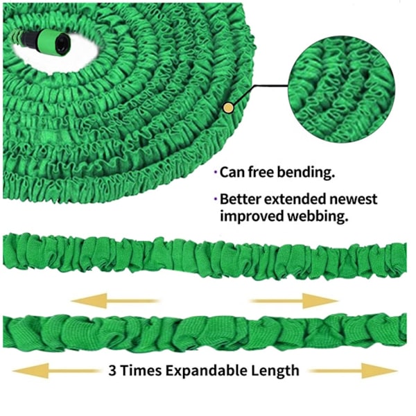 Magic Hose flex trädgårdsslang / vattenslang - grön eller blå - flera längder - Green Magic Hose flex trädgårdsslang / vat