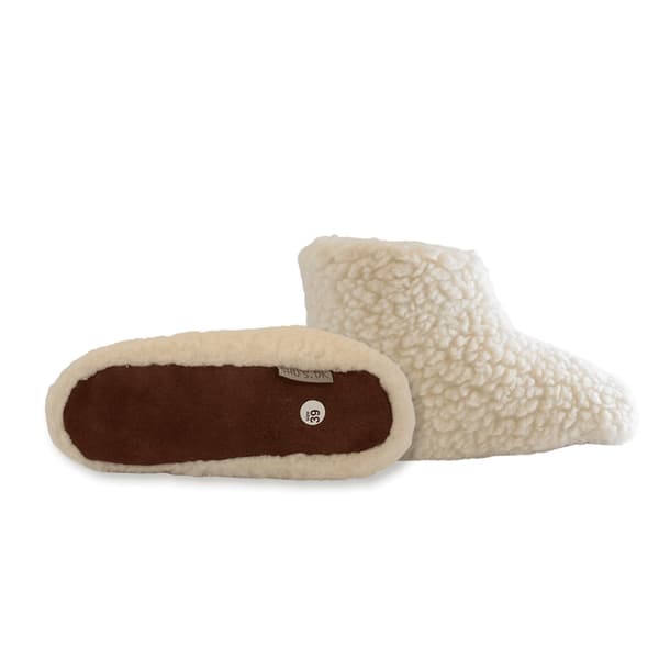 Fluffig Ullstövel (100% ren ull) – Modell Vit White EU 38