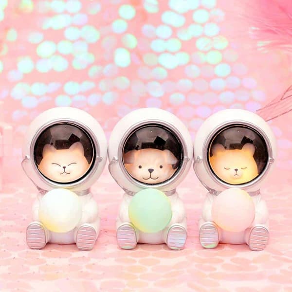 Astronaut, LED-nattlys med dyr Warm white