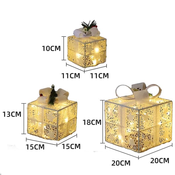 LED-presentask, Transparent - Set om 3 -
