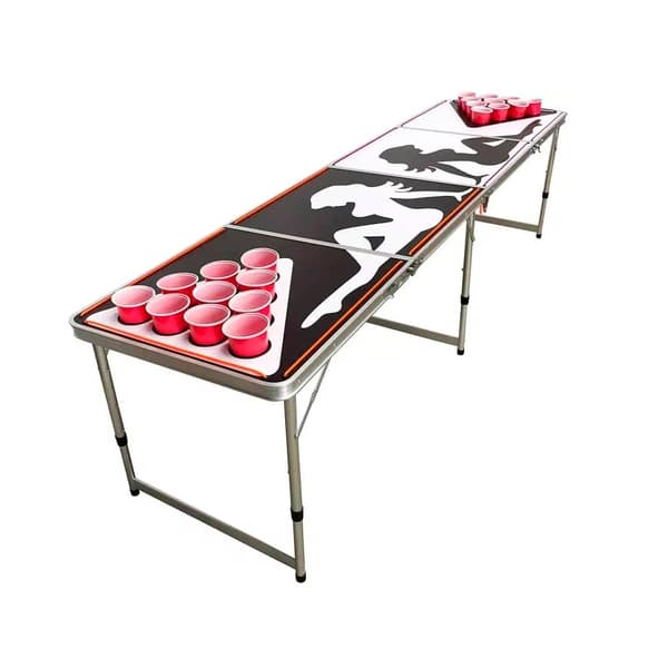 Beer Pong Bord med lys - kopper/bolde medfølger (foldbart)