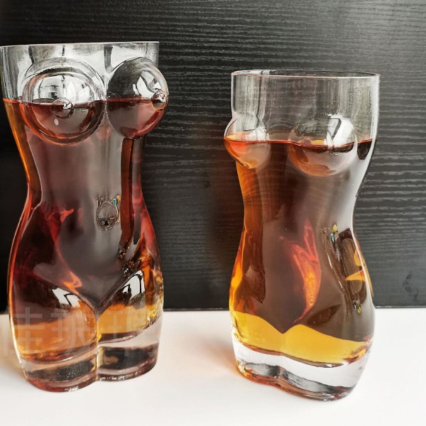 Pint Glas Sexig kvinnlig kroppsformad - Vinöl -400/450/700 ml julklapp, 100 % ny