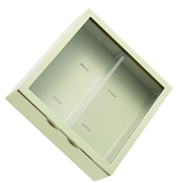 Väggmonterad skyltfönster Blind Box Figurer Display Case Hantverk Förvaringsställ Dammtät Dockleksak Förvaringslåda Avocado Green