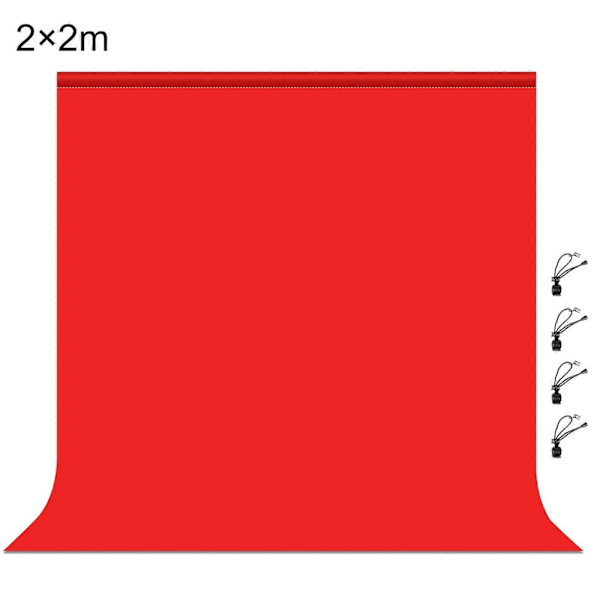 PULUZ 2m x 2m Valokuvaustausta Paksu Valokuvausstudiotausta Kangas Red