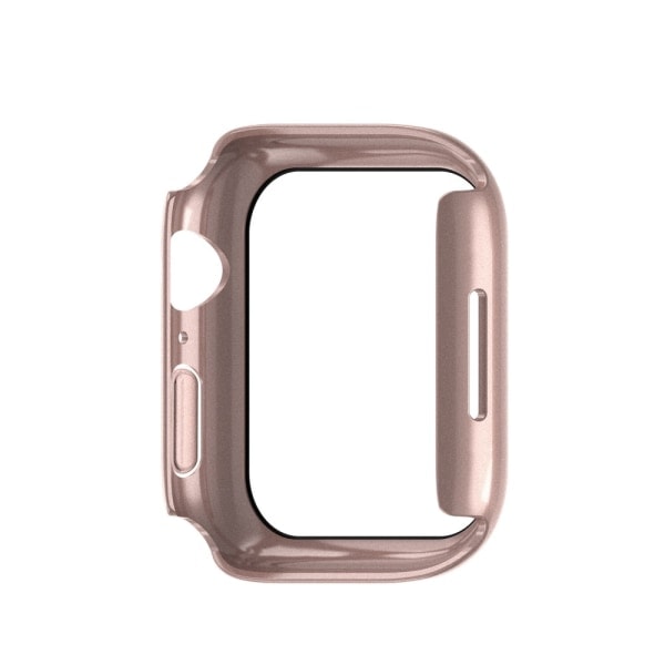 Fuld dækkende etui i hærdet glas til Apple Watch 38/40/42/44 mm Rosaguld 44mm