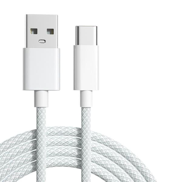 2-meter opladerkabel (2-pak) egnet til Samsung Galaxy S25, S24, S22, S23, S9, S10, S20, S21 og iPhone 15/16 Pro Plus Max (2-PAK) 1 meter