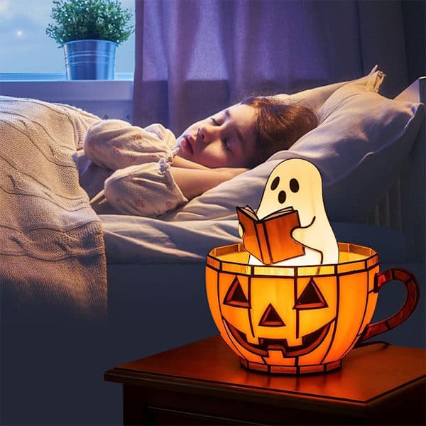 Spøgelseslæselampe Håndlavet Halloween Spøgelse Natlampe U A1 A1