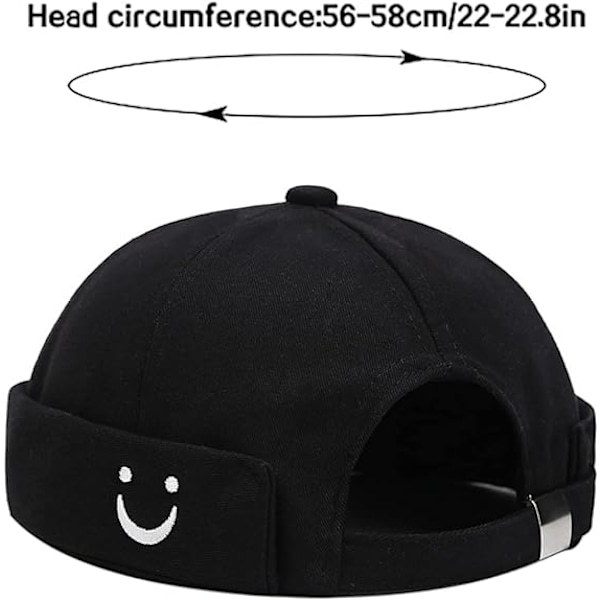 Herrar docker hatt mössa keps sjömansmössa rullade manschetter vintage keps