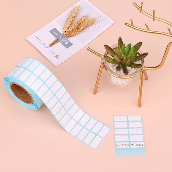 3000 ark etiketter 2x1 cm rektangulära etiketter, självhäftande utskrivbara etiketter för behållare, förvaringslådor eller kontorsmaterial 3000 st 3000pcs