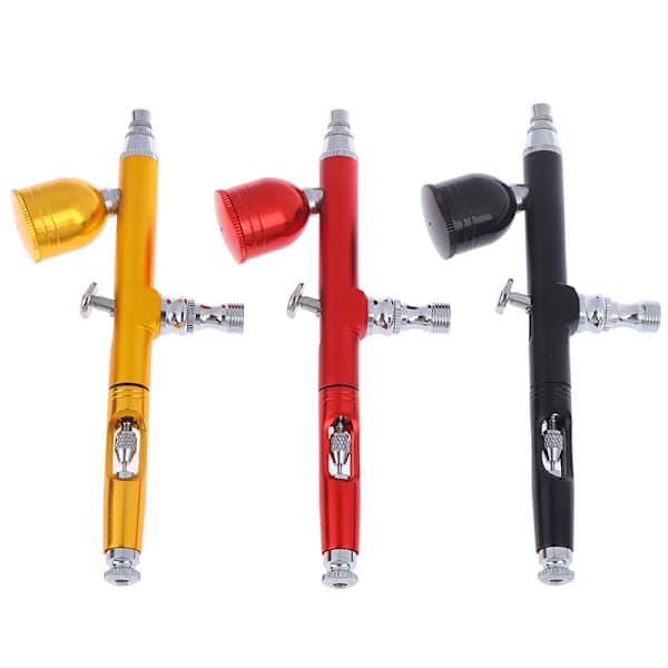 Dual Action Gravity Feed 0.3mm Spray Airbrush Neglekunst Maling Rød one size Red
