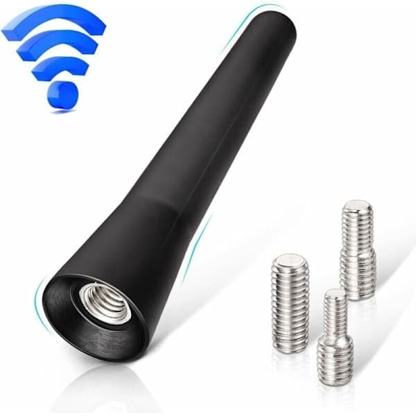 Bilantenne FM DAB Bilradioantenne 6,5 cm Mini Kort Bilantenne med Kraftig FM/AM/DAB Modtagelsesfunktion