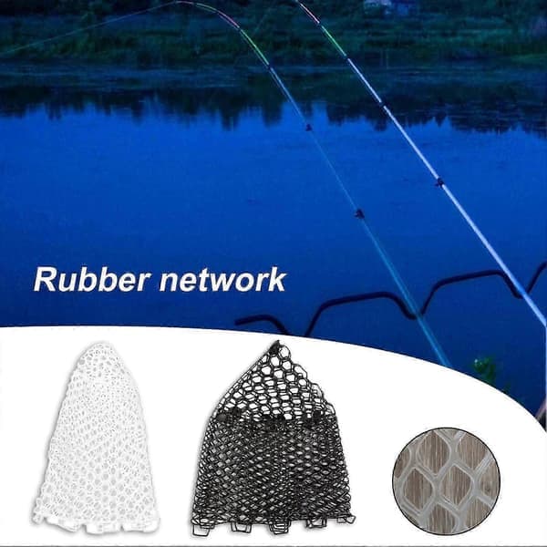 Fiskenet Universal Holdbart Gumminet Fri Fiskenet Erstatning til Udendørs Brug Sort Black 32