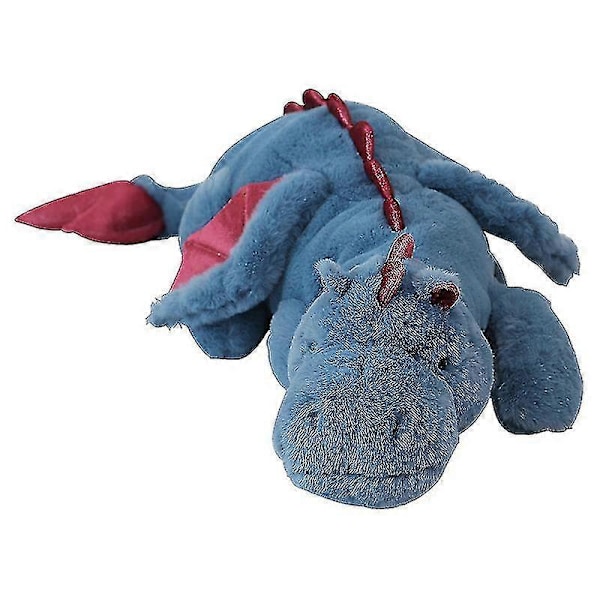 Sød Plysdrage, Vægtet Dinosaur Legetøj Børn Voksen Gave Eller Dekoration blue 90cm