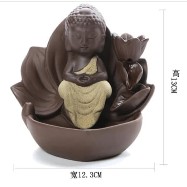 Zisha Zen Tathagata Buddha Guanyin tilbedelse sandeltræ agartræ backflow aromaterapi ovn backflow røgelse ovn dekoration