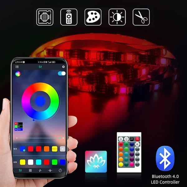 XJ-RGB LED-stripe USB 5m LED-stripe LED-dekorasjon