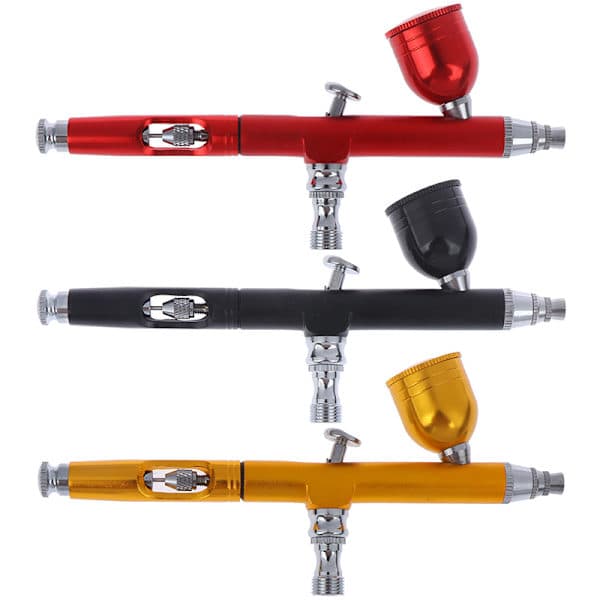 Dual Action Gravity Feed 0.3mm Spray Airbrush Neglekunst Maling Sort one size Black